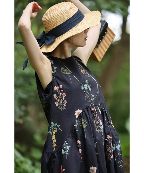 cawaii（カワイイ）の「ウエストカーブ切り替えの花図鑑ミディアムワンピース（ワンピース・レディース・ブラック/アイボリー・FREE）」の17枚目の写真