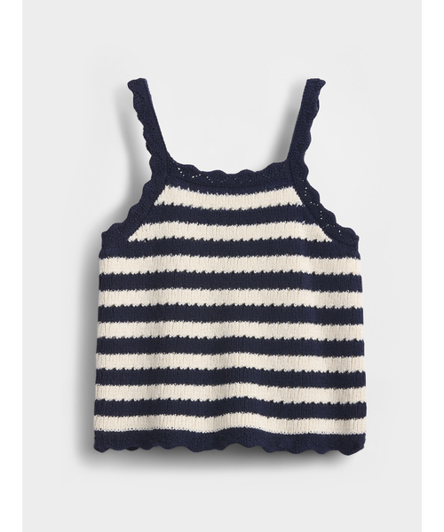 GAP(ギャップ)の「スカラップ クロシェ タンクトップ (幼児・ベビー)(ニット/セーター・キッズ・レッド/ネイビー・80cm/90cm/95cm/100cm/105cm/70cm/110cm)」の6枚目の写真
