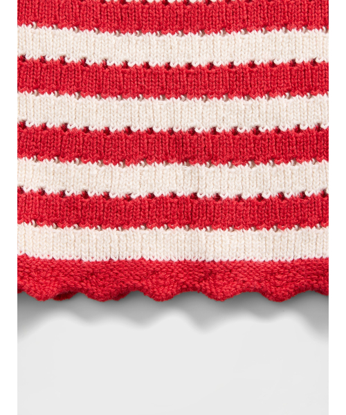 GAP(ギャップ)の「スカラップ クロシェ タンクトップ (幼児・ベビー)(ニット/セーター・キッズ・レッド/ネイビー・80cm/90cm/95cm/100cm/105cm/70cm/110cm)」の8枚目の写真