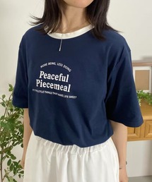 アメリカンコントラストカラーロゴTシャツ