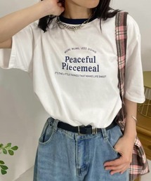 アメリカンコントラストカラーロゴTシャツ