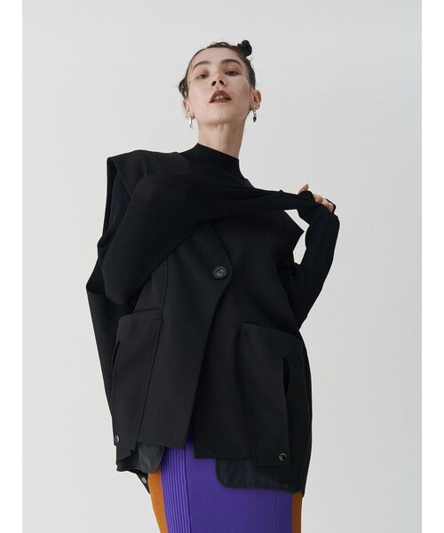 UN3D.（アンスリード）の「SHEER POCKET 2WAY COCOON VEST / シアー