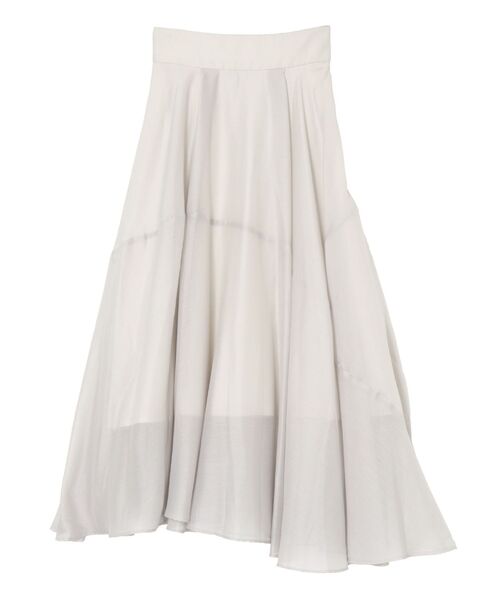 LAGUNAMOON(ラグナムーン)の「シアーイレヘムフレアスカート(スカート・レディース・チャコールグレー/ライトグレー・SMALL/MEDIUM)」の4枚目の写真