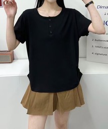 前ボタンデザインTシャツ (SS)