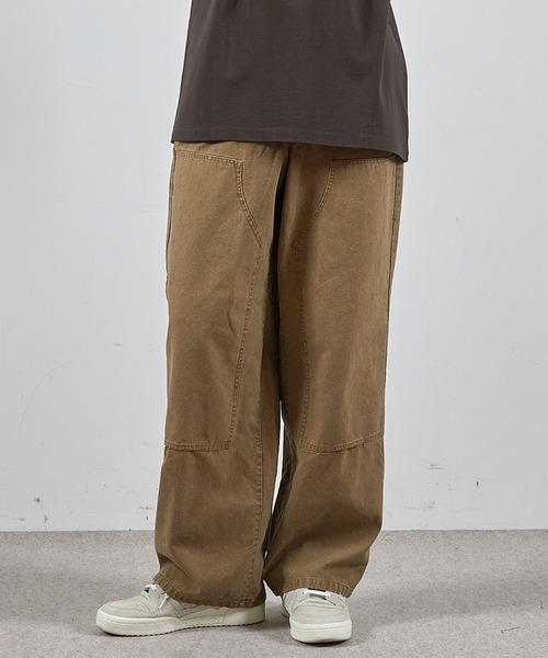 RATTLE TRAP(ラトルトラップ)の「コットンダックダブルニーワイド5Pパンツ(チノパンツ・メンズ・ブラック/ベージュ/グレー・S/L/M)」の8枚目の写真