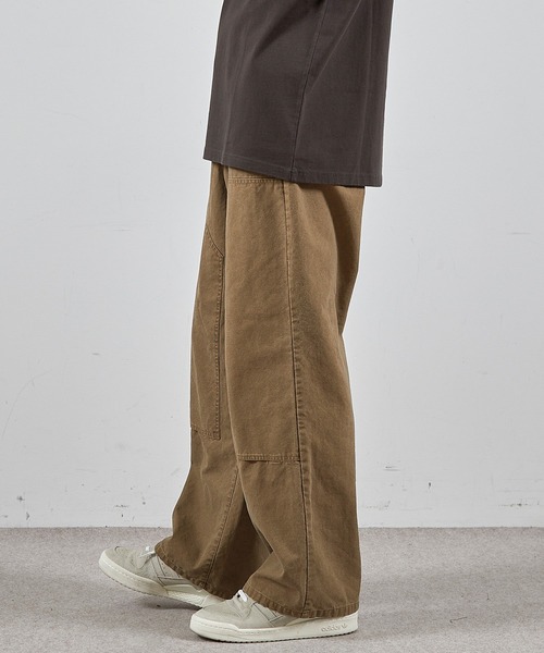 RATTLE TRAP(ラトルトラップ)の「コットンダックダブルニーワイド5Pパンツ(チノパンツ・メンズ・ブラック/ベージュ/グレー・S/L/M)」の9枚目の写真