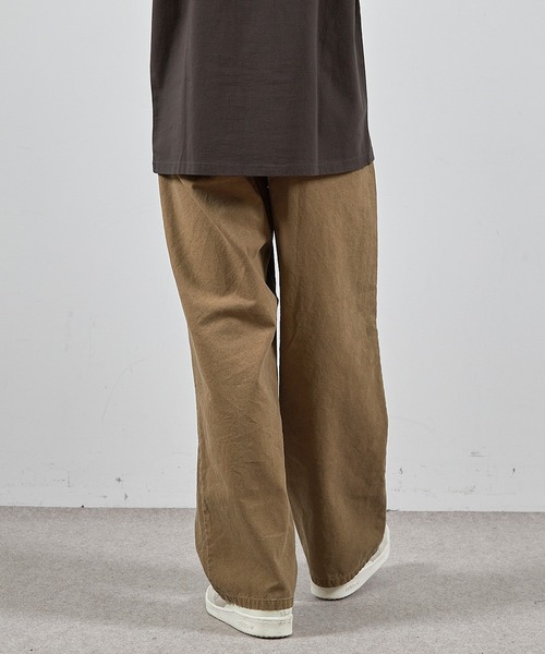 RATTLE TRAP(ラトルトラップ)の「コットンダックダブルニーワイド5Pパンツ(チノパンツ・メンズ・ブラック/ベージュ/グレー・S/L/M)」の10枚目の写真