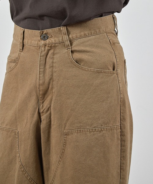 RATTLE TRAP(ラトルトラップ)の「コットンダックダブルニーワイド5Pパンツ(チノパンツ・メンズ・ブラック/ベージュ/グレー・S/L/M)」の12枚目の写真