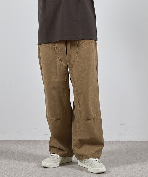 RATTLE TRAP(ラトルトラップ)の「コットンダックダブルニーワイド5Pパンツ(チノパンツ・メンズ・ブラック/ベージュ/グレー・S/L/M)」の15枚目の写真
