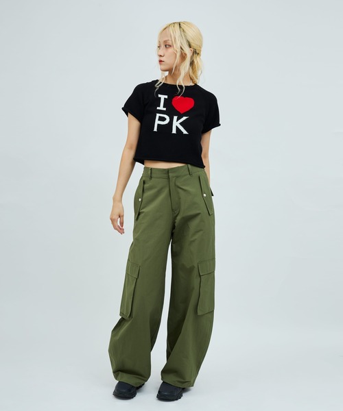 atmos pink(アトモスピンク)の「atmos pink Baggy Nylon Pants / アトモス ピンク バギー ナイロン パンツ(その他パンツ・レディース・ホワイト/カーキ/ブラック・S/M)」の7枚目の写真