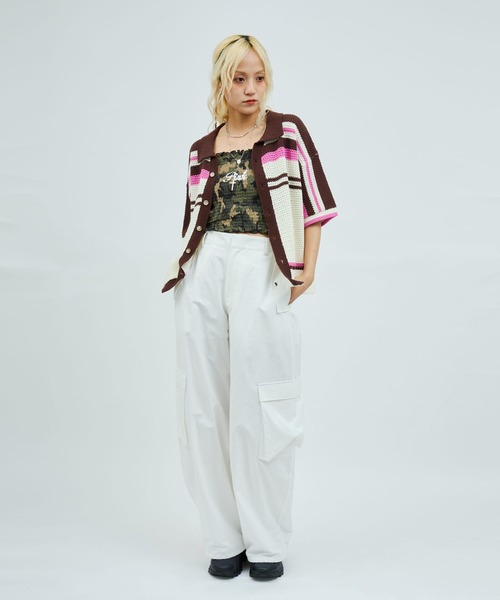 atmos pink(アトモスピンク)の「atmos pink Baggy Nylon Pants / アトモス ピンク バギー ナイロン パンツ(その他パンツ・レディース・ホワイト/カーキ/ブラック・S/M)」の16枚目の写真