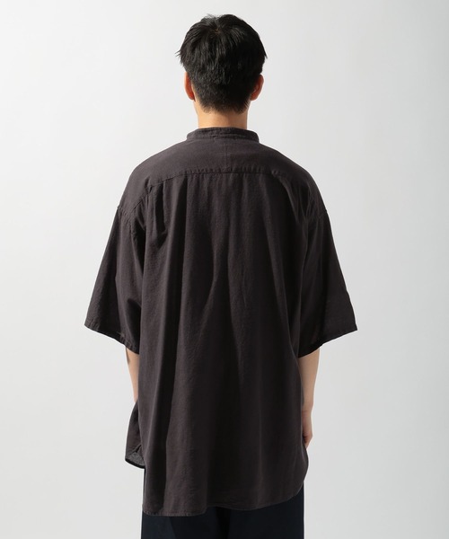 ニコアンドerinkoこなれバンドカラーシャツブラック黒long新品 niko and - ニコアンド こなれバンドカラーシャツ 黒 L