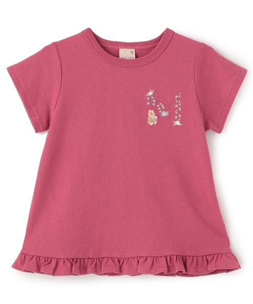 petit main（プティマイン）の「【プティプラ】アルファベットTシャツ（Tシャツ/カットソー・キッズ・ホワイト系/ブルー/ライトピンク/エメラルド/スモークピンク/ブラック/イエロー・100cm/80ｃｍ/90cm/110cm/130cm/120cm）」の7枚目の写真