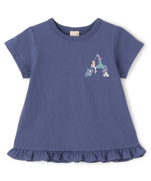 petit main（プティマイン）の「【プティプラ】アルファベットTシャツ（Tシャツ/カットソー・キッズ・ホワイト系/ブルー/ライトピンク/エメラルド/スモークピンク/ブラック/イエロー・100cm/80ｃｍ/90cm/110cm/130cm/120cm）」の4枚目の写真