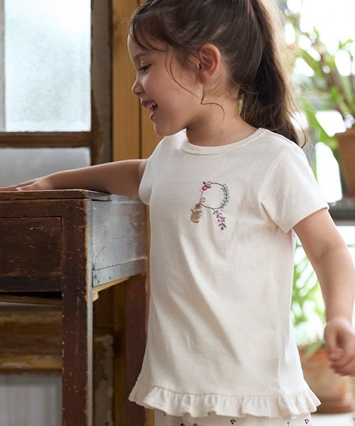 petit main（プティマイン）の「【プティプラ】アルファベットTシャツ（Tシャツ/カットソー・キッズ・ホワイト系/ブルー/ライトピンク/エメラルド/スモークピンク/ブラック/イエロー・100cm/80ｃｍ/90cm/110cm/130cm/120cm）」の9枚目の写真