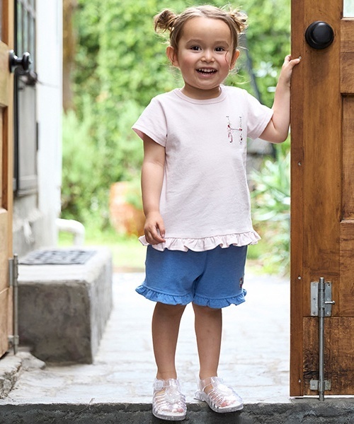 petit main（プティマイン）の「【プティプラ】アルファベットTシャツ（Tシャツ/カットソー・キッズ・ホワイト系/ブルー/ライトピンク/エメラルド/スモークピンク/ブラック/イエロー・100cm/80ｃｍ/90cm/110cm/130cm/120cm）」の9枚目の写真