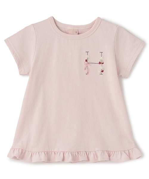 petit main(プティマイン)の「【プティプラ】アルファベットTシャツ(Tシャツ/カットソー・キッズ・ホワイト系/ブルー/ライトピンク/エメラルド/スモークピンク/ブラック/イエロー・100cm/80cm/90cm/110cm/130cm/120cm)」の10枚目の写真