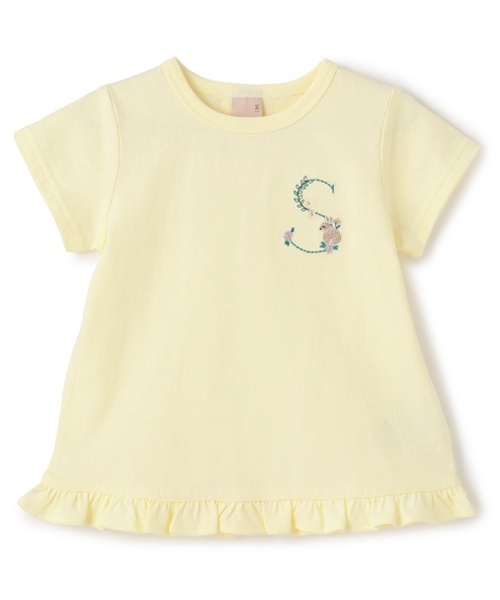 petit main(プティマイン)の「【プティプラ】アルファベットTシャツ(Tシャツ/カットソー・キッズ・ホワイト系/ブルー/ライトピンク/エメラルド/スモークピンク/ブラック/イエロー・100cm/80cm/90cm/110cm/130cm/120cm)」の9枚目の写真
