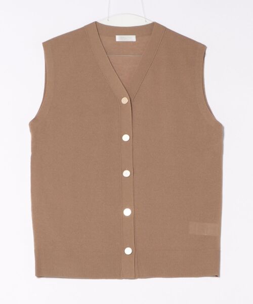 WEB限定】ドライタッチメタルボタンニットジレ / ベスト［洗える