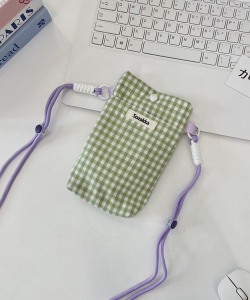 VIBGYOR(ヴィブジョー)の「Mignonjour/チェック柄ミニショルダー M2770(ショルダーバッグ・レディース・グリーン/ブラウン/ブルー/その他1/イエロー/ピンク・FREE)」の1枚目の写真