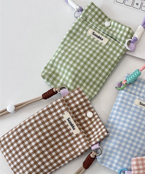 VIBGYOR(ヴィブジョー)の「Mignonjour/チェック柄ミニショルダー M2770(ショルダーバッグ・レディース・グリーン/ブラウン/ブルー/その他1/イエロー/ピンク・FREE)」の11枚目の写真