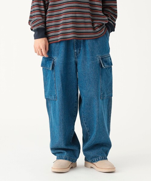 セール】デニム 6ポケット イージー カーゴ パンツ（カーゴパンツ）｜B