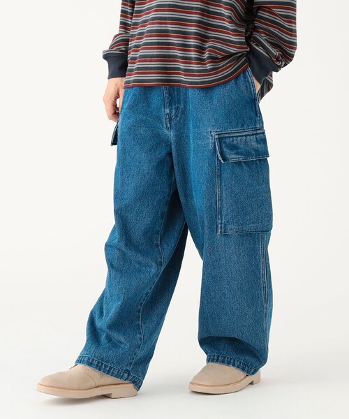 セール】デニム 6ポケット イージー カーゴ パンツ（カーゴパンツ）｜B