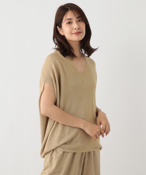 FOUND GOOD(ファウンドグッド)の「コクーンニット(ニット/セーター・レディース・ベージュ/ブラック/ホワイト系5/パープル系2・L/M)」の1枚目の写真