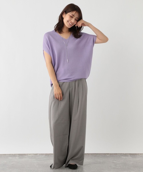 FOUND GOOD(ファウンドグッド)の「コクーンニット(ニット/セーター・レディース・ベージュ/ブラック/ホワイト系5/パープル系2・L/M)」の19枚目の写真