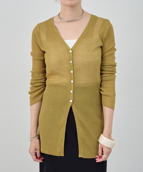 SHENERY（シーナリー）の「《インフルエンサー＠komorin_コラボ》チョーカーリブカーディガン（カーディガン/ボレロ・レディース・ブラック/ライトグレー/グリーン・FREE）」の3枚目の写真