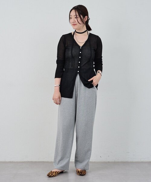 SHENERY（シーナリー）の「《インフルエンサー＠komorin_コラボ》チョーカーリブカーディガン（カーディガン/ボレロ・レディース・ブラック/ライトグレー/グリーン・FREE）」の9枚目の写真