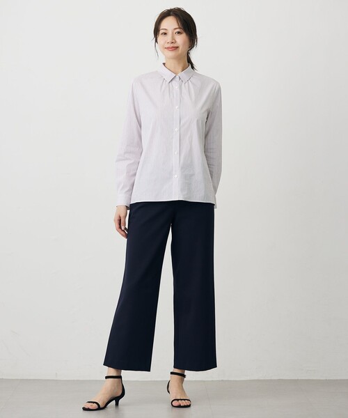 J.PRESS Ladies(J.プレス レディス)の「BEZ ドビーストライプ シャツカラー ブラウス(シャツ/ブラウス・レディース・サックスブルー系1/ピンク系1/ネイビー系1・XS/S)」の20枚目の写真
