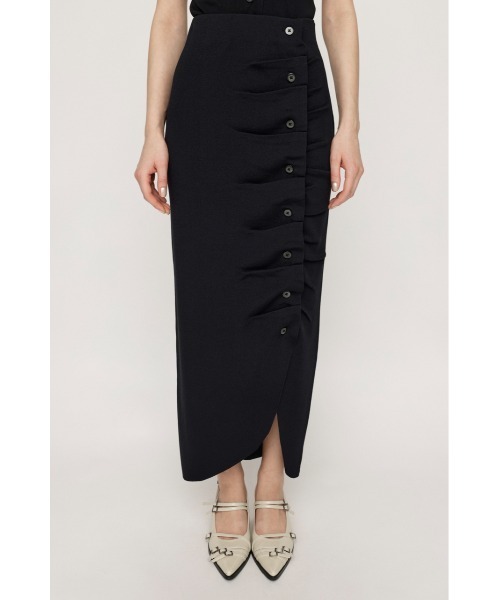 SLY(スライ)の「FRONT BUTTON KNIT SK フロントボタン ニット スカート サマーニット 夏服(スカート・レディース・レッド/杢グレー/ブラック・FREE)」の14枚目の写真