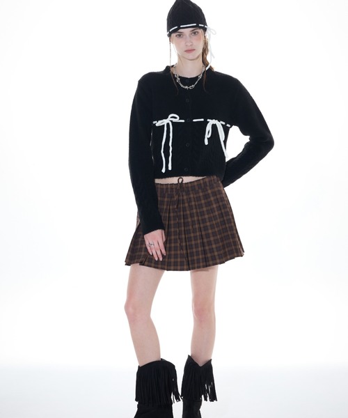 LARTIGENT(ラーティゼン)の「L14 COTTON CANDY CARDIGAN(カーディガン/ボレロ・レディース・ピンク/ブラック・FREE)」の3枚目の写真