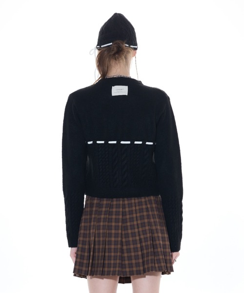 LARTIGENT(ラーティゼン)の「L14 COTTON CANDY CARDIGAN(カーディガン/ボレロ・レディース・ピンク/ブラック・FREE)」の6枚目の写真