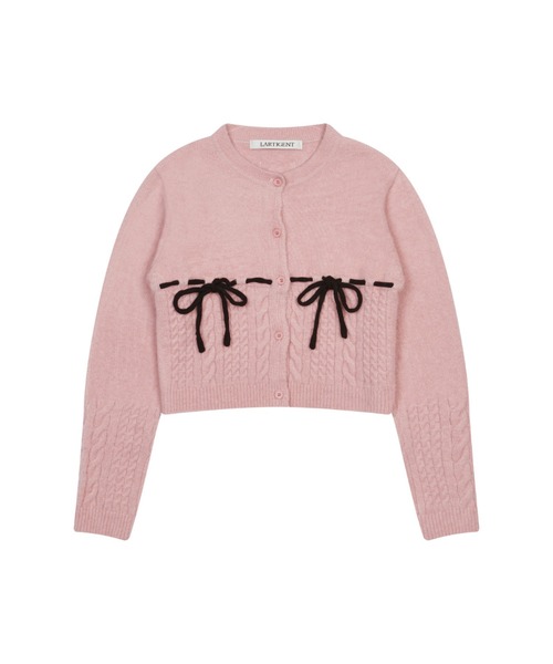 LARTIGENT(ラーティゼン)の「L14 COTTON CANDY CARDIGAN(カーディガン/ボレロ・レディース・ピンク/ブラック・FREE)」の13枚目の写真