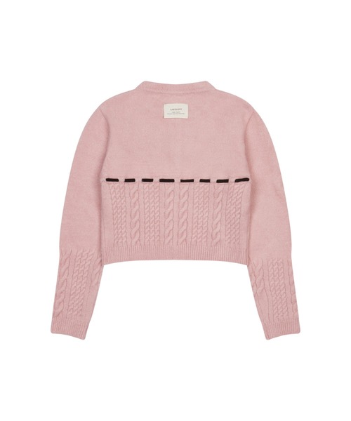 LARTIGENT(ラーティゼン)の「L14 COTTON CANDY CARDIGAN(カーディガン/ボレロ・レディース・ピンク/ブラック・FREE)」の14枚目の写真