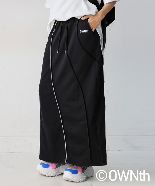 antiqua（アンティカ）の「裏毛リンキング切り替えデザインスカート（スカート・レディース・ブラック/グレー・ONESIZE）」の11枚目の写真
