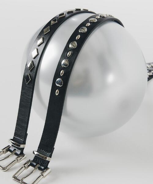 tk.TAKEO KIKUCHI（ティーケータケオキクチ）の「スタッズベルト（ベルト・メンズ・ブラック系/ブラック・00）」の8枚目の写真