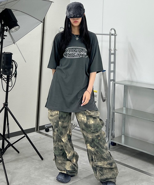 Figments(フィグメンツ)の「MONDAY NIGHTロゴT(Tシャツ/カットソー・レディース・ピンク/チャコールグレー・FREE)」の15枚目の写真