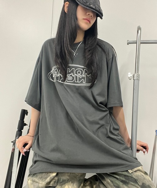 Figments(フィグメンツ)の「MONDAY NIGHTロゴT(Tシャツ/カットソー・レディース・ピンク/チャコールグレー・FREE)」の17枚目の写真