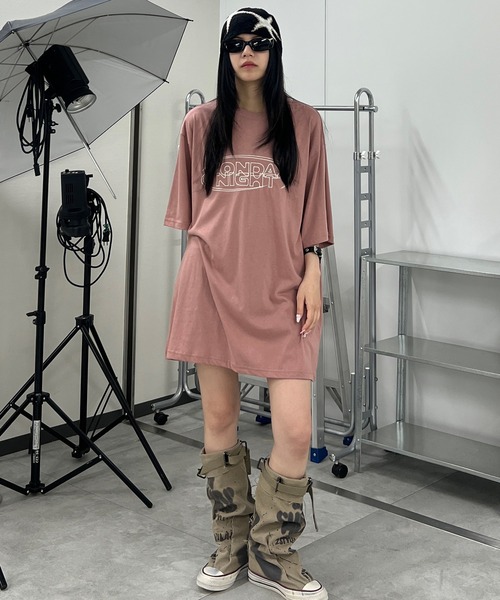 Figments(フィグメンツ)の「MONDAY NIGHTロゴT(Tシャツ/カットソー・レディース・ピンク/チャコールグレー・FREE)」の11枚目の写真