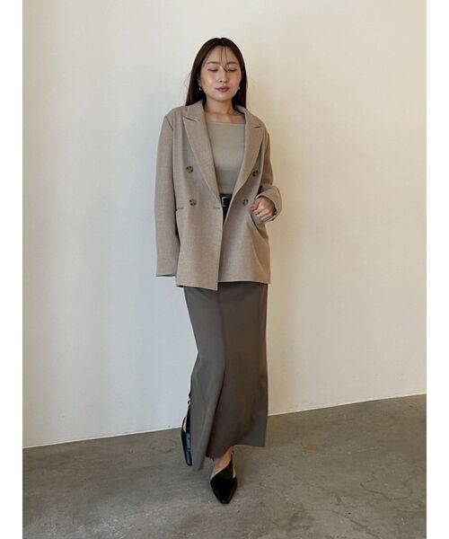 LAGUNAMOON（ラグナムーン）の「ピンタックIラインスカート（スカート・レディース・アイボリー/グレー・MEDIUM/SMALL）」の15枚目の写真