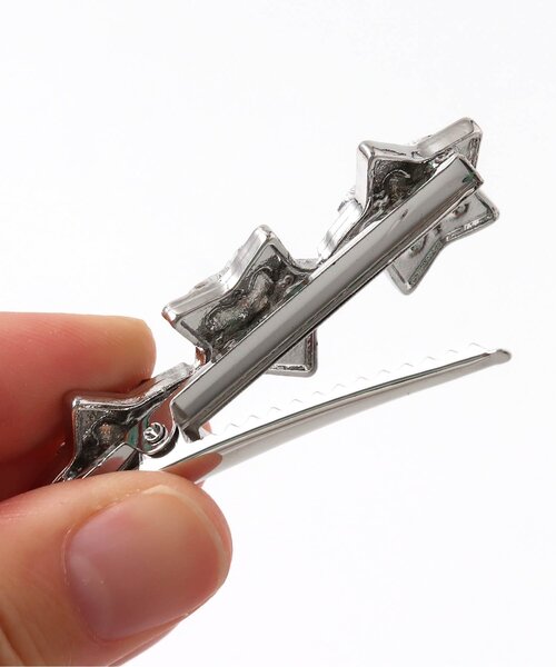 algy（アルジー）の「スター3ストーンヘアクリップ（バレッタ/ヘアクリップ・キッズ・ブラック・FREE）」の3枚目の写真