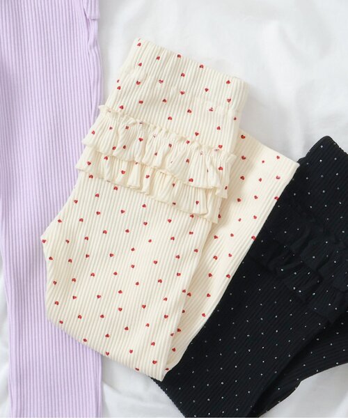 apres les cours(アプレレクール)の「バックフリルレギンスパンツ/7days Style pants(その他パンツ・キッズ・ラベンダー/アイボリー/ブラック・110/100/90/80/130/120)」の2枚目の写真