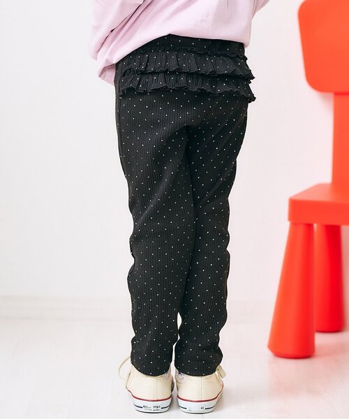 apres les cours(アプレレクール)の「バックフリルレギンスパンツ/7days Style pants(その他パンツ・キッズ・ラベンダー/アイボリー/ブラック・110/100/90/80/130/120)」の1枚目の写真