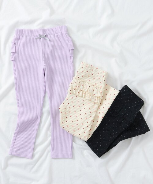 apres les cours(アプレレクール)の「バックフリルレギンスパンツ/7days Style pants(その他パンツ・キッズ・ラベンダー/アイボリー/ブラック・110/100/90/80/130/120)」の14枚目の写真