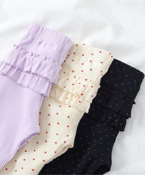 apres les cours(アプレレクール)の「バックフリルレギンスパンツ/7days Style pants(その他パンツ・キッズ・ラベンダー/アイボリー/ブラック・110/100/90/80/130/120)」の16枚目の写真
