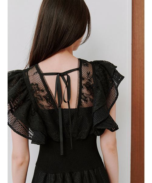 SNIDEL（スナイデル）の「ウエストリブレースドレス（ドレス・レディース・アイボリー/ブラック/ボルドー・0/1）」の17枚目の写真