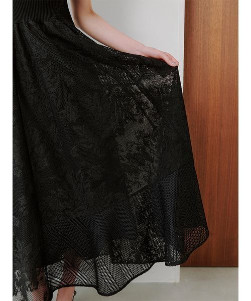 SNIDEL（スナイデル）の「ウエストリブレースドレス（ドレス・レディース・アイボリー/ブラック/ボルドー・0/1）」の19枚目の写真